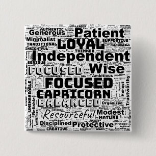 Capricorn Zodiac Word Cloud Inspiration Button