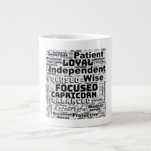 Capricorn Zodiac Word Cloud Inspiration Jumbo-Tasse