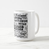 Capricorn Zodiac Word Cloud Inspiration Kaffeetasse (VorderseiteRechts)