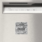 Capricorn Zodiac Word Cloud Inspiration Magnet (In Situ (Geschirrspüler))