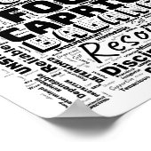 Capricorn Zodiac Word Cloud Inspiration Poster (Ecke)