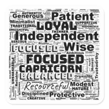 Capricorn Zodiac Word Cloud Inspiration