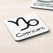 Capricorn Zodiac Zeichen auf weißem Hintergrund Getränkeuntersetzer (Linke Seite)