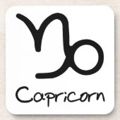 Capricorn Zodiac Zeichen auf weißem Hintergrund Getränkeuntersetzer (Vorderseite)