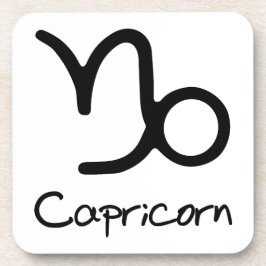 Capricorn Zodiac Zeichen auf weißem Hintergrund Getränkeuntersetzer