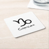 Capricorn Zodiac Zeichen auf weißem Hintergrund Rechteckiger Pappuntersetzer (angewinkelt)
