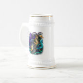 Capricorn-Zodiac-Zeichen Bierglas (Vorderseite Links)