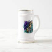 Capricorn-Zodiac-Zeichen Bierglas (VorderseiteRechts)