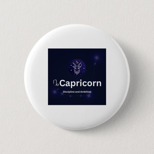 Capricorn-Zodiac-Zeichen Button (Vorderseite)