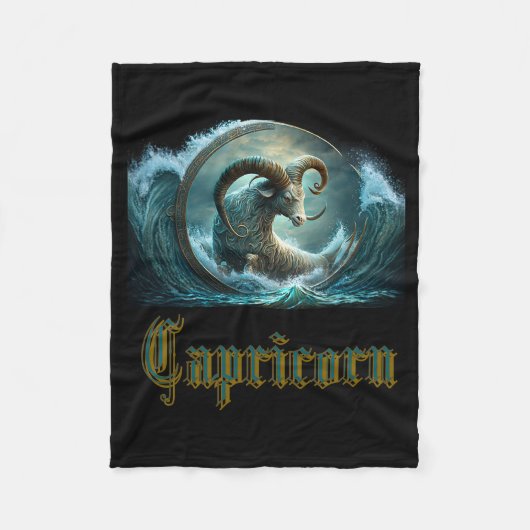Capricorn-Zodiac-Zeichen Fleecedecke (Vorderseite)
