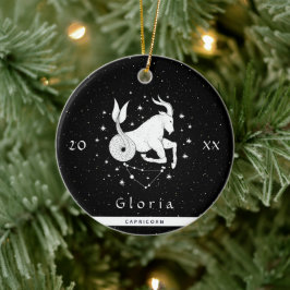 Capricorn Zodiac-Zeichen-Horoskop Symbol Jahr Keramik Ornament