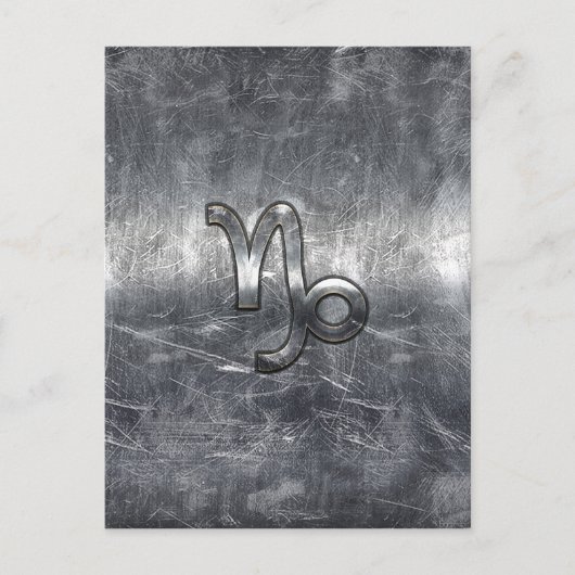Capricorn Zodiac-Zeichen in Grunge-Not-Stil Postkarte (Vorderseite)