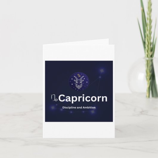 Capricorn-Zodiac-Zeichen Karte (Vorderseite)