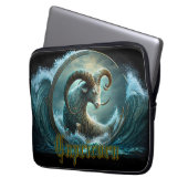 Capricorn-Zodiac-Zeichen Laptopschutzhülle (Vorderseite Links)