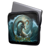 Capricorn-Zodiac-Zeichen Laptopschutzhülle (Vorderseite Links)