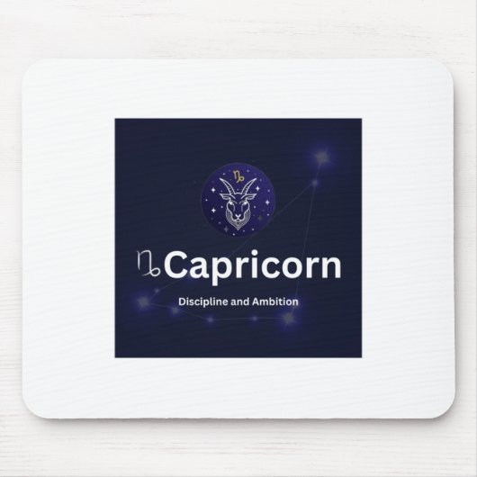 Capricorn-Zodiac-Zeichen Mousepad (Vorne)
