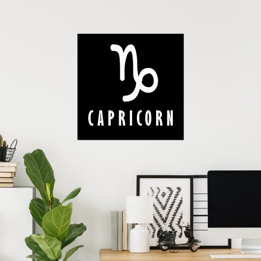 Capricorn-Zodiac-Zeichen Poster (Heimbüro)