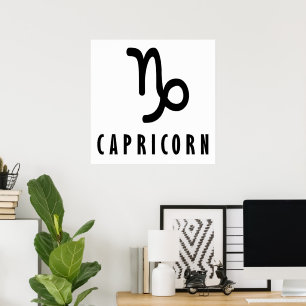 Capricorn-Zodiac-Zeichen Poster