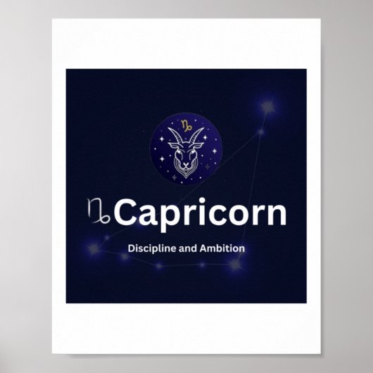 Capricorn-Zodiac-Zeichen Poster (Vorne)