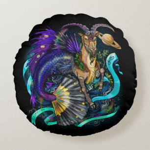 Capricorn-Zodiac-Zeichen Rundes Kissen