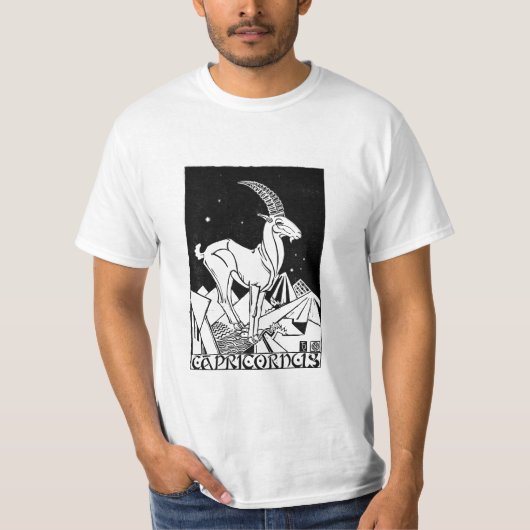 Capricorn-Zodiac-Zeichen T-Shirt (Vorderseite)