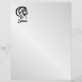 Capricorn Zodiac Zeichen und Symbol Silber (Vorderseite)