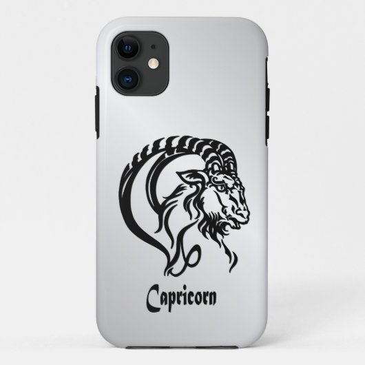 Capricorn Zodiac Zeichen und Symbol Silber Case-Mate iPhone Hülle (Rückseite)