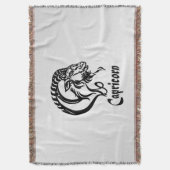 Capricorn Zodiac Zeichen und Symbol Silber Decke (Vorderseite Vertikal)