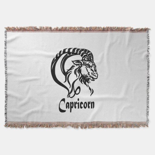 Capricorn Zodiac Zeichen und Symbol Silber Decke (Vorderseite)