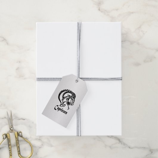 Capricorn Zodiac Zeichen und Symbol Silber Geschenkanhänger (Mit Garn)