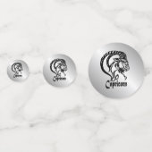 Capricorn Zodiac Zeichen und Symbol Silber Konfetti (Vorderseiten)