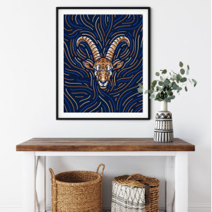 Capricorn-Zodiac-Zeichen Zodiac Digital Print Poster