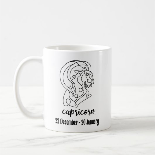 Capricorn, Zodiaka-Zeichen Kaffeetasse (Links)