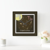 Capricorno 22 dicembre al 20 gennaio quadratische wanduhr (Zuhause)