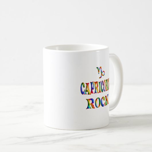 Capricorns Felsen Kaffeetasse (VorderseiteRechts)