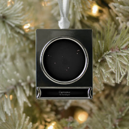 Capricornus Constellation Banner-Ornament Silber