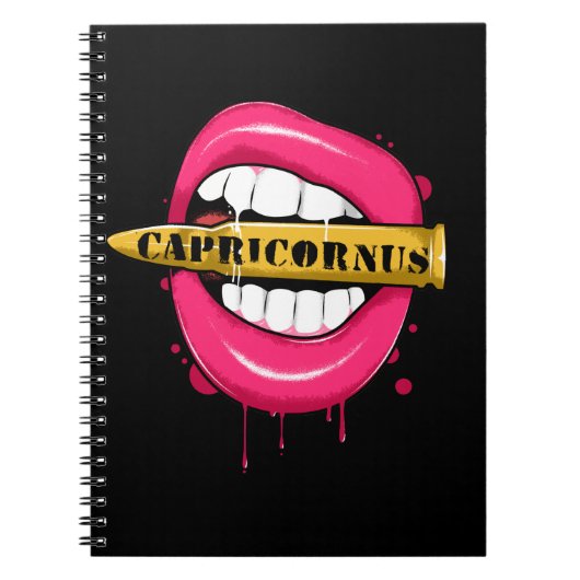 Capricornus Zodiac Sign Birthday Dezember Notizblock (Vorderseite)