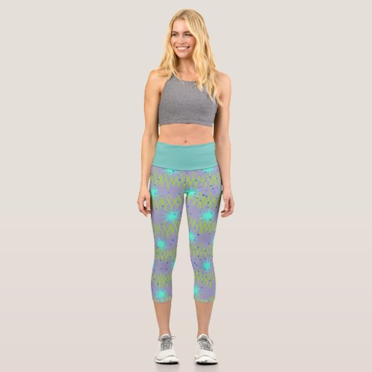 Capris Aquamarin und Lila (Vorderseite)