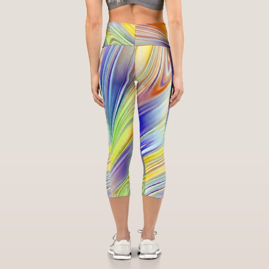 Capris, ein buntes, abstraktes Design Capri Leggings (Rückseite)