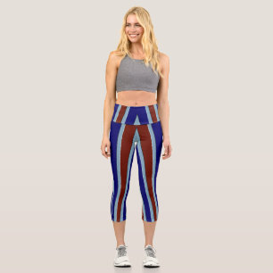 Capris, ein trendiger, vielfarbiger Stoffmuster Capri Leggings