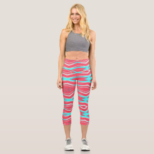Capris, ein trendiger, vielfarbiger Stoffmuster Capri Leggings