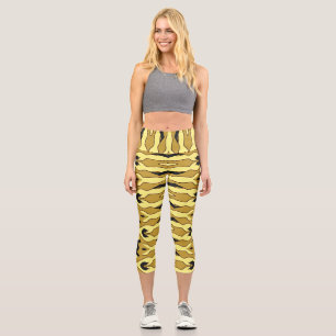 Capris, ein trendiger, vielfarbiger Stoffmuster Capri Leggings