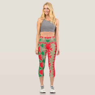 Capris, ein trendiger, vielfarbiger Stoffmuster Capri Leggings