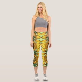 Capris, ein trendiger, vielfarbiger Stoffmuster Capri Leggings