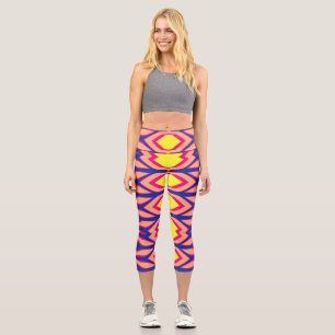 Capris, ein trendiger, vielfarbiger Stoffmuster Capri Leggings