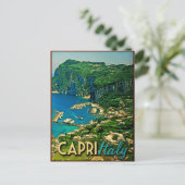 Capris Italy Vintage Travel Postkarte (Stehend Vorderseite)