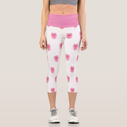 Capris-Leggings mit Pink-Baby Capri Leggings (Vorderseite)