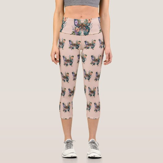 Capris mit Butterfly Tan Background (Vorderseite)