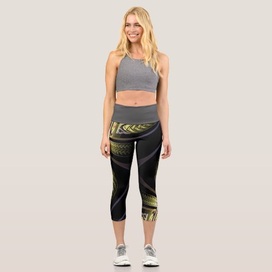 Capris mit hoher Taille | Zazzle_Growshop. (Vorderseite)