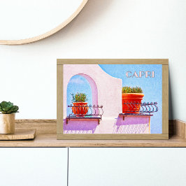 Capris Terracotta Haven: Mauer verziert Italien Poster